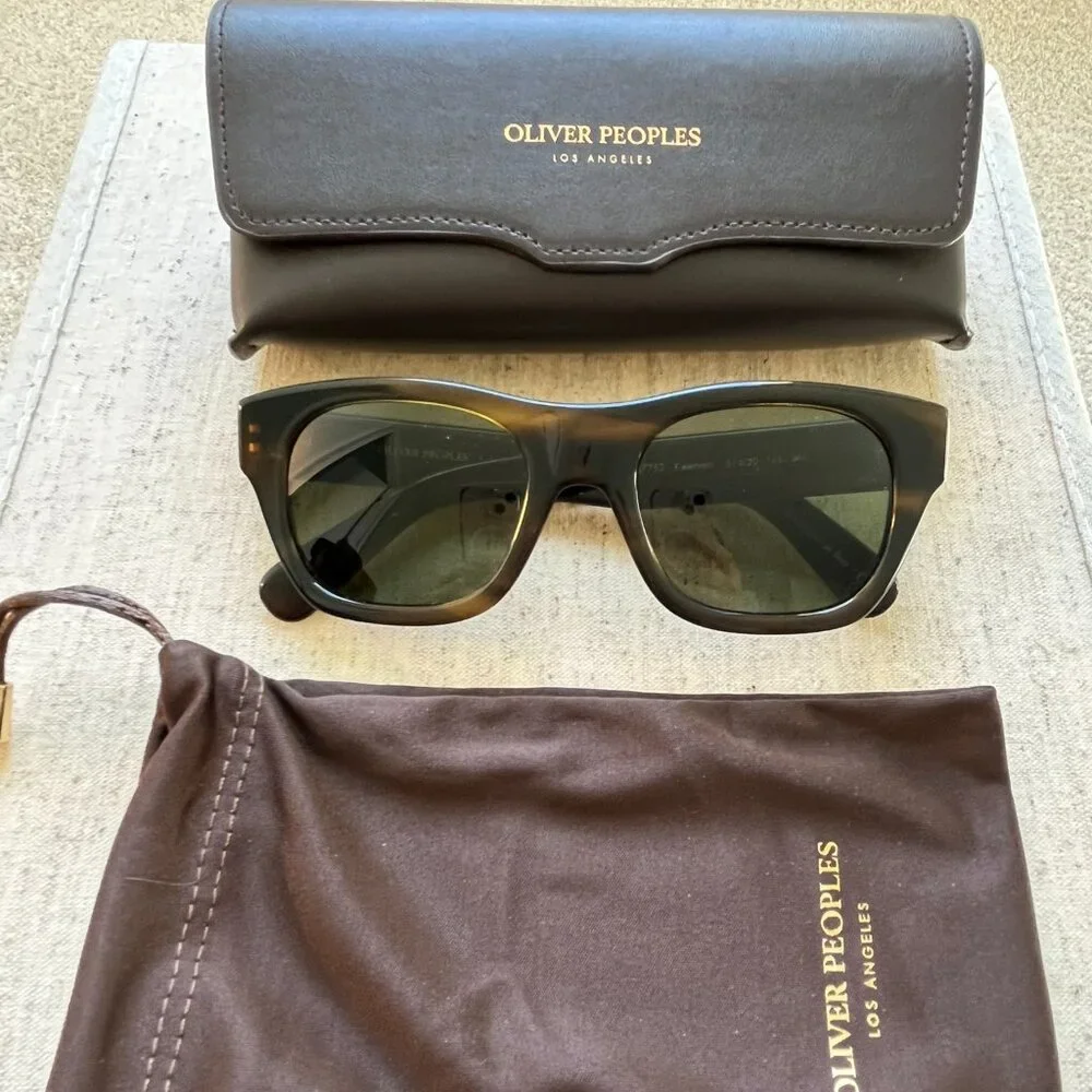 Oliver Peoples Keenan Dark Brown Sunglasses - Picture 13 of 13